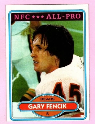 1980 Topps Gary Fencik #380 Chicago Bears - Free Shipping - Image 1 of 2