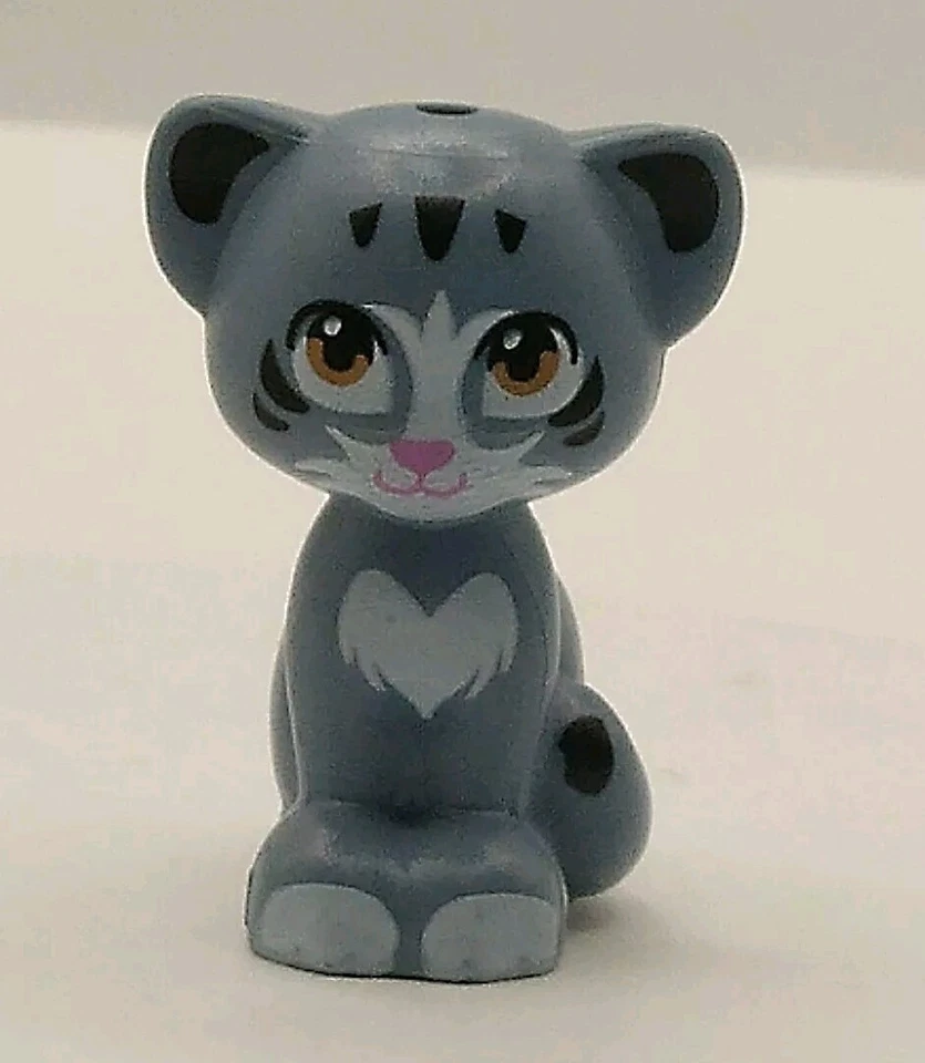 Lego Gato Gatito 11602pb04 Elfos Princesa Animal Arena Azul Blanco Parches (Chico) Foto 1 de 1