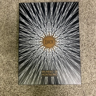 LUCE BRUNELLO DI MONTALCINO Empty Wooden Wine Storage Display Box 3 Bottle - Image 1 of 4