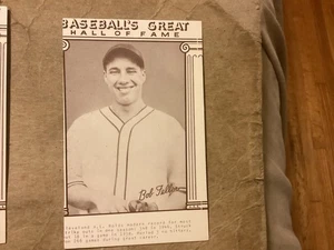 Bob Feller Cleveland Indians 1977 Baseball's Great Hall of Fame Exhibit Card -NM - Picture 1 of 2