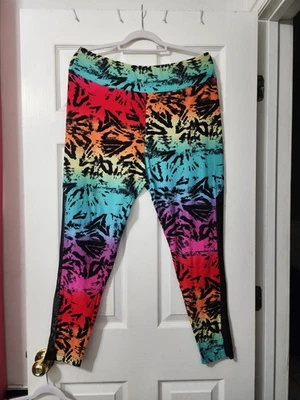 21~No Boundaries Mujer Multicolor con Inserto de Malla Largo Completo Leggings 2XLarge Foto 1 de 4