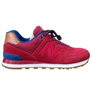 Women's New Balance 574's red suede size 8.5 - Picture 1 of 8