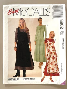 1990's McCall's Misses' Dress and Overdress Pattern 8962 Size 18-22 UNCUT - Picture 1 of 2