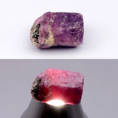💎 Rubí púrpura rosado natural áspero de 11,13 quilates 12,7 x 9 mm - sin calefacción, gema de Madagascar Foto 1 de 4