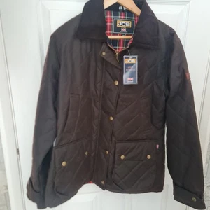 Giacca trapuntata donna cotone cerato JCB nuova taglia 14 contadino outdoor foderata tartan - Foto 1 di 13