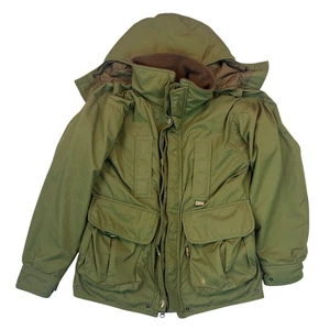 VTG Remington Hunting Jacket W172-89 Gore-Tex Removeable Hood Dbl Zipper Sz L  - Picture 1 of 12