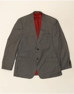 Chaqueta Blazer IZOD Para Hombres 2 Botones Reino Unido 42 XL Gris Poliéster HH30 Foto 1 de 4