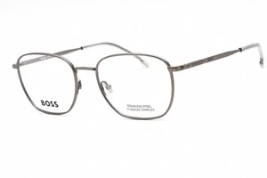 HUGO BOSS 1415 R80 Eyeglasses Matte Dark Ruthenium Frame 55mm - Picture 1 of 4