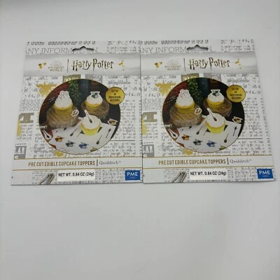 Harry Potter Pre Cut Sugar Sheet Edible Cupcake Toppers, Quidditch NEW Party - Image 1 of 2