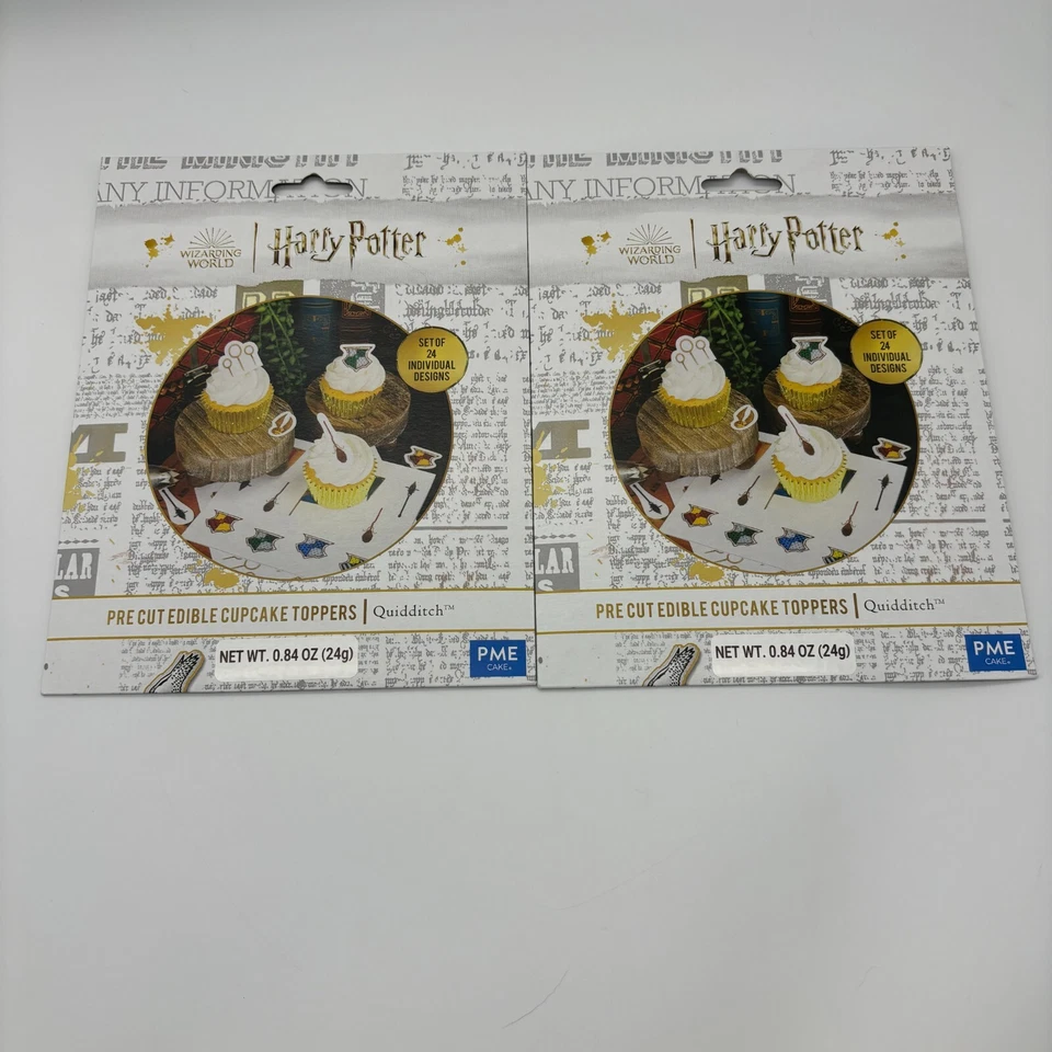 Harry Potter Pre Cut Sugar Sheet Edible Cupcake Toppers, Quidditch NEW Party - Image 1 of 2