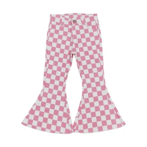 Kids Baby Flare Denim Pants Cute Strawberry - Picture 1 of 10