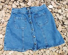 BDG Denim Y2K Mini Skirt Womens S 26" Skirt Button Fly - 60s/70s Urban Outfitter