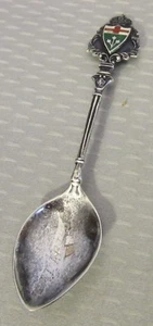 Cuchara de recuerdo vintage Port Arthur Ontario esmalte plata esterlina Canadá demi - Imagen 1 de 4