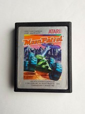 Atari 2600 Silver Label Moon Patrol Tested & Working *Missing End Label*