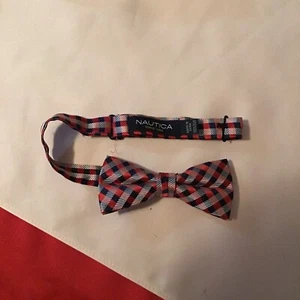 NAUTICA blue Red Silver bowtie juniors / boys - adjustable size - Picture 1 of 2