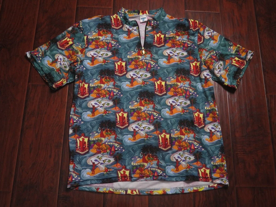 Camiseta deportiva de ciclismo Sugoi vintage años 90 talla XL AOP estampado completo rara Foto 1 de 4