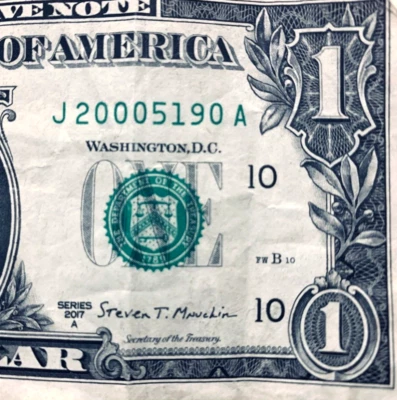 May 19 2000: Birthday Note One Dollar Bill 2017A J 2000-5-19-0 A - Image 1 of 3