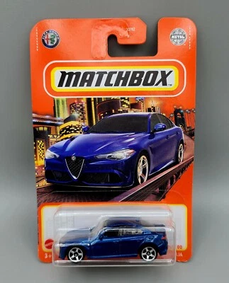 MATCHBOX Car Alfa Romeo Giulia Blue 2016 Mattel 26/100 Metal - Image 1 of 4