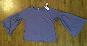 xhilaration Bell Sleeve Sleepwear Top- Purple, M - Picture 1 of 4