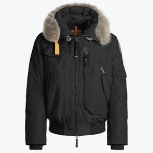 NUEVO PARAJUMPERS HOMBRE GOBI BOMBER CHAQUETA PLUMÓN AISLANTE 700 RELLENO PARKA NEGRO - Imagen 1 de 5