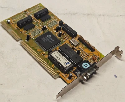 1993 16 Bit ISA VGA Card UM85C408AF 512 KB 286 386 486 DOS Retro - Image 1 of 4