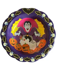 Ciotola zucca vintage Ullman Halloween dolcetto o scherzetto caramelle vampiro fantasmi 14,5" - Foto 1 di 2