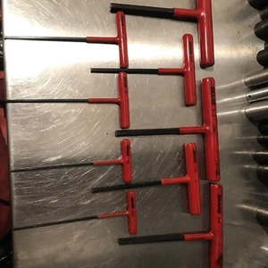 SEARS T-Handled SAE Hex Key Lot Of 9 Used - Picture 1 of 8
