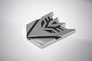 3D Chrome Decepticon Transformers Emblem Badge Decal Car Stickers Truck - Picture 1 of 1