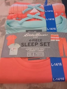 Eddie Bauer KIDS 4-piece Sleep Set New Size L 14/16 - Picture 1 of 5
