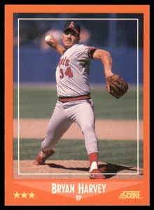 1988 Score Rookie & Traded Bryan Harvey California Angels #87T