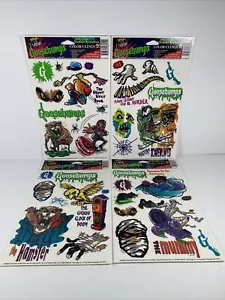 Vintage 1996 Goosebumps NEW Window Clings Decal RL Stine Halloween NOS 4 Style