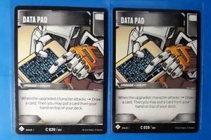 2x Data Pad - C 020/081 Transformers TCG Wave 1 common NM - Picture 1 of 1