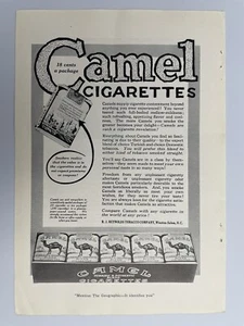 Anuncio impreso de cigarrillos Camel 1919 - RJ Reynolds Tobacco Company - Imagen 1 de 1