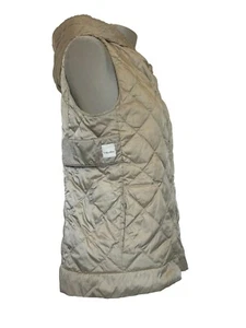 'S MAX MARA BEIGE LIGHT DOWN QUILTED REVERSIBLE VEST, 10 44, $950 - Picture 1 of 11