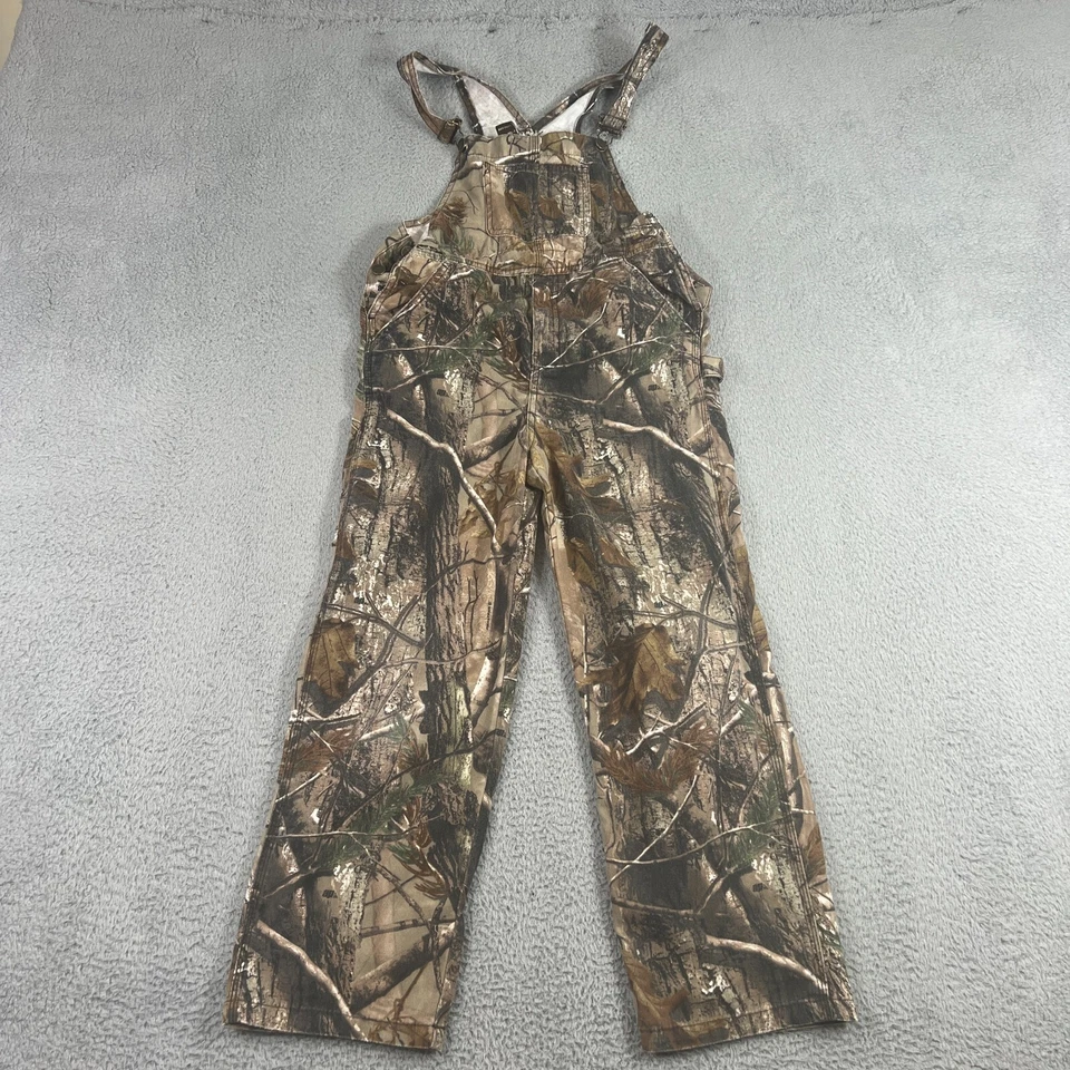 Винтажный молодежный комбинезон Realtree L камуфляжный охотничий нагрудник - Изображение 1 из 4