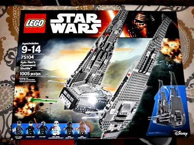 LEGO 75104 Star Wars Kylo Ren's Command Shuttle 1004 Pcs New Sealed NM Box! - Image 1 of 2