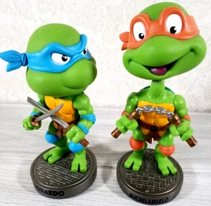 Funko Teenage Mutant Ninja Turtle Leonardo & Michelangelo 7" Wacky Bobble Head - Imagen 1 de 8