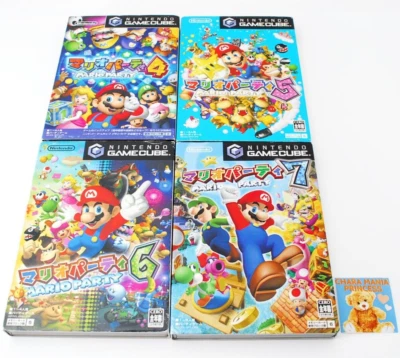 Lot 4 Nintendo GameCube GC Mario Party 4 5 6 7 4games Set Tested Good Japan JP - Image 1 of 4