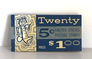 US #BK115 5¢ Cent Stamps Washington Tagged Booklet 4 Panes Slogan 2 Zip VF MNH - Picture 1 of 6