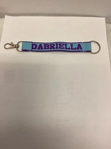 Schlüsselband Schlüsselanhänger personalisiert Gabriella blau - Bild 1 von 1