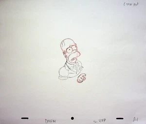 The Simpsons Production Hand Drawn Animation Pencil 20th Century Fox - Imagen 1 de 2