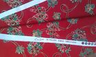 New-100% Cotton - Candy Cane and Holly Design on Red  from In House Fabrics
