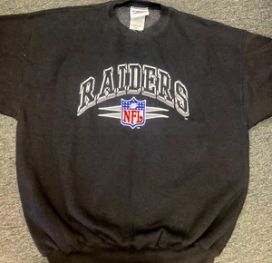 LAS VEGAS RAIDERS MENS PRO LINE LOGO AUTHENTIC MED SWEATSHIRT PULLOVER OAKLAND - Picture 1 of 5