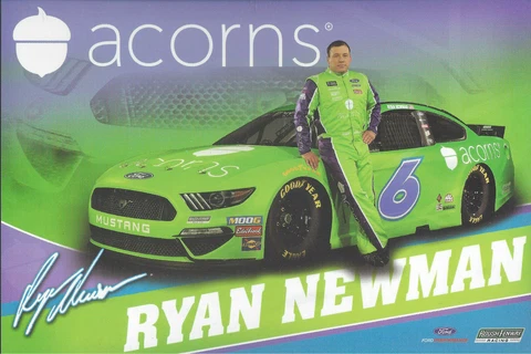 2019 RYAN NEWMAN “ACORNS ROUSH” #6 NASCAR MONSTER ENERGY POSTCARD Cover