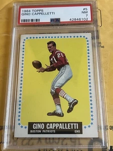 1964 Topps FB # 5 Gino Cappelleti, -PSA 7 Near Mint - Bild 1 von 2