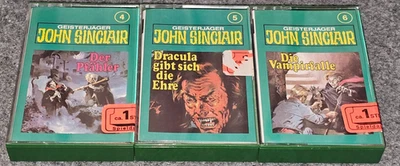 3 MC´s John Sinclair Kassetten Folge 4+5+6 Tonstudio Braun grüne Reihe sehr gut - Bild 1 von 4