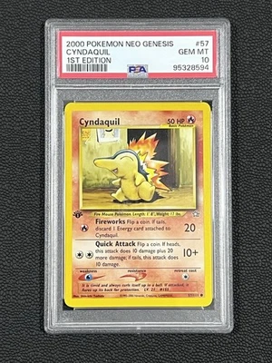 Cyndaquil - Pokemon Neo Genesis (#57) First Edition - GEM MT PSA 10 - Image 1 of 2