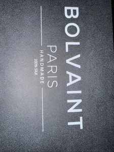 Bolvaint Paris 100% Silk Handmade Tabit Pindot Slate Tie - Silk Mens' Tie - Picture 1 of 7