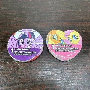 Lot of 2 My Little Pony Magic Towels Expands in Water Cotton 11.5inches - Picture 1 of 2