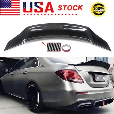 FOR 16-19 MERCEDES BENZ W213 E-CLASS R STYLE HIGHKICK CARBON LOOK TRUNK SPOILER Foto 1 de 4